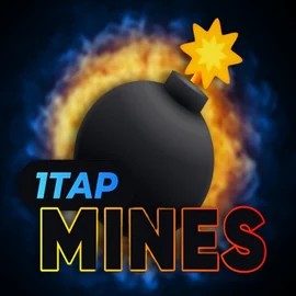1Tap Mines game by Turbo Games – logo hosted on WinRolla Casino