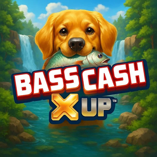 Bass Cash X UP logo by Alchemy Gaming at WinRolla Casino