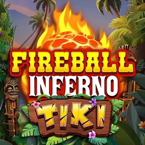 Fireball Inferno Tiki online game logo by NetEnt on winrollacasino.eu.com
